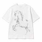 Mingstreet ASC launch still-life | SIMPLE PROJECT | Letter Horse Silhouette T Shirt | White | crumple_regen_confirmed_2026-06-25