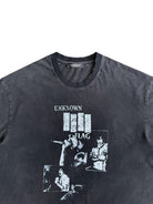 UNKNOWNWORLD Sun Faded Distressed Flag Print T Shirt in Black - Detail