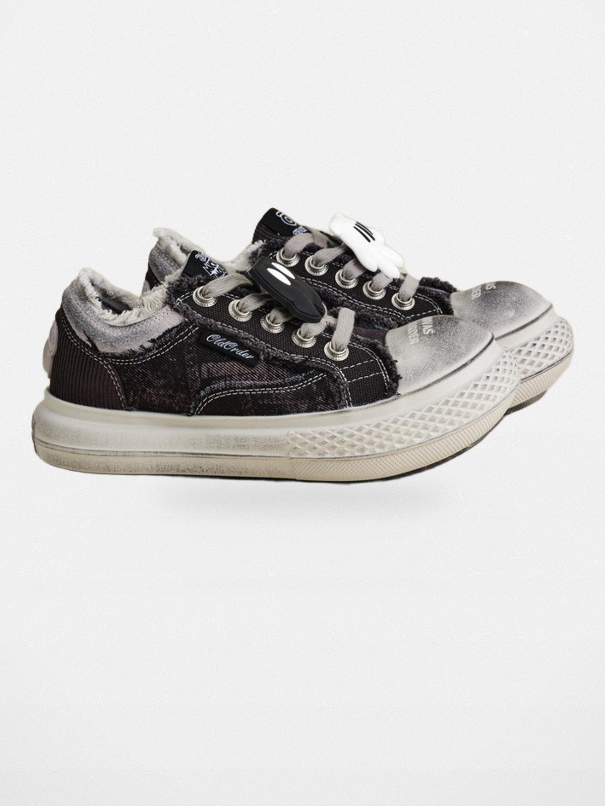 OLDORDER Mickey Mouse Chunky Platform Sneakers in Black