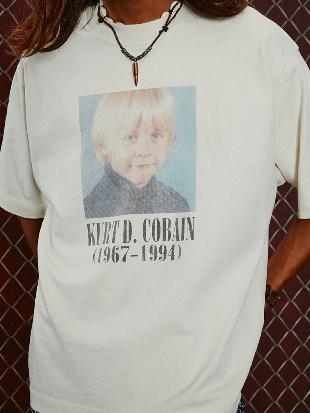 SOD Vintage Washed Graphic T Shirt in White - On Model