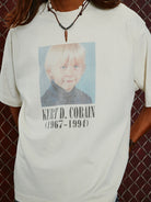 SOD Vintage Washed Graphic T Shirt in White - On Model