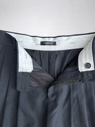 UNKNOWNWORLD Triple Pleated Wool Blend Trousers in Gray - Detail