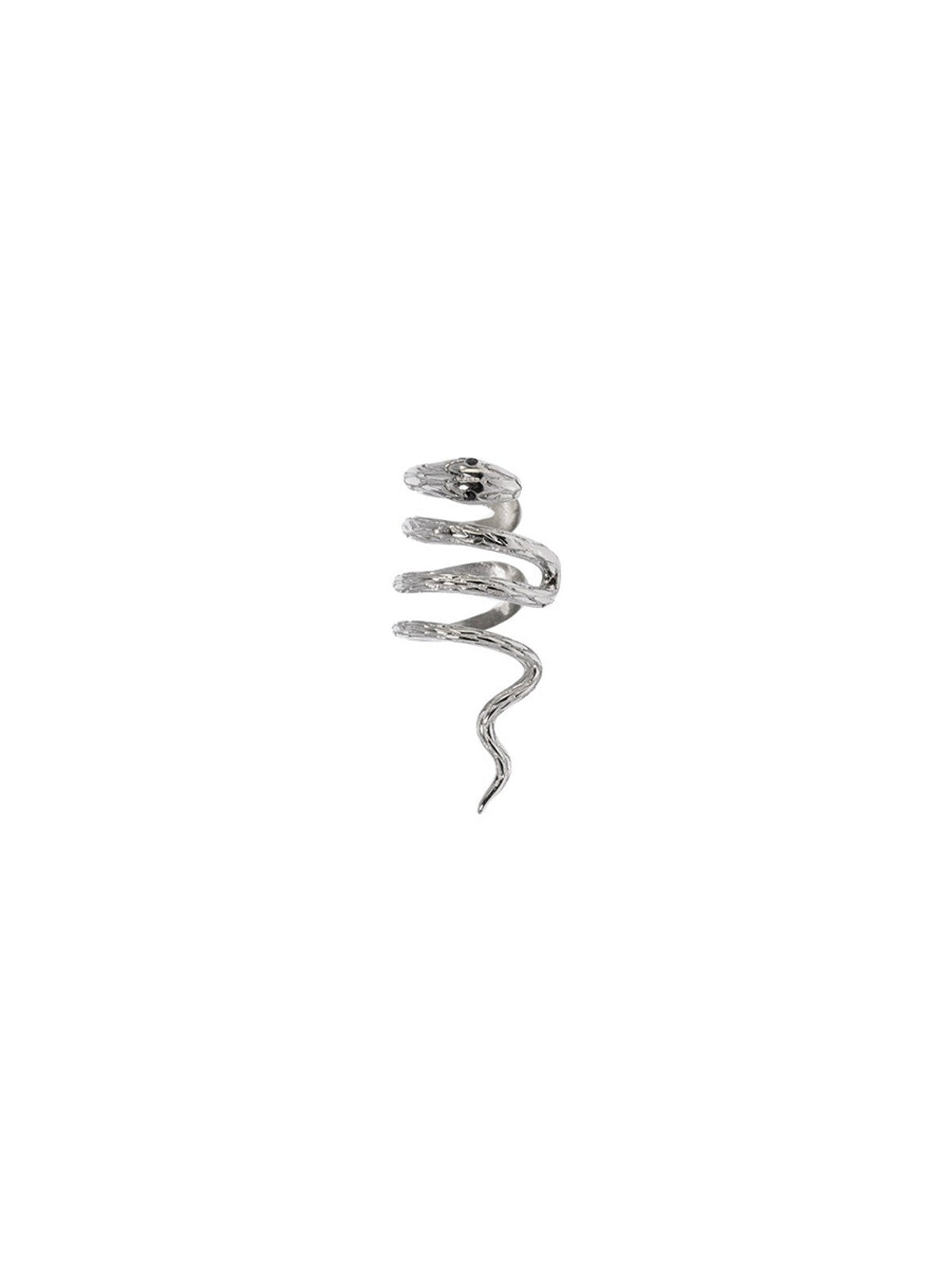 BLACKHEAD Snake Shape Ear Cuff in Silver