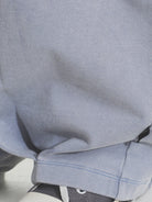 MASONPRINCE Wide Leg Inverted Pleat Sweatpants in Purple - On Model