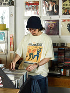 USAGE Heavyweight Graphic Cotton T Shirt in White - On Male Model