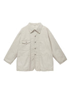 USAGE Washed Heavyweight Cotton Chore Jacket in Beige
