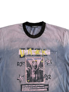UNKNOWNWORLD Sun Faded Distressed Graphic T Shirt in Blue - Detail