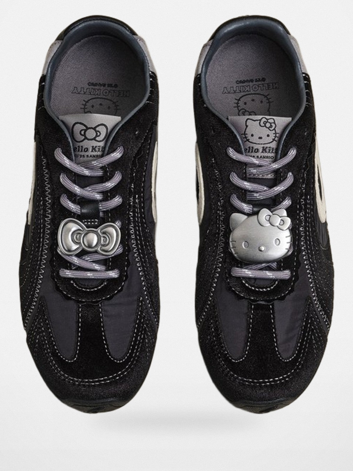 OLDORDER Hello Kitty Velvet GAT Sneakers in Black