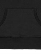 FaxCopyExpress Fleece Lined Deep V Neck Hoodie in Black - Detail