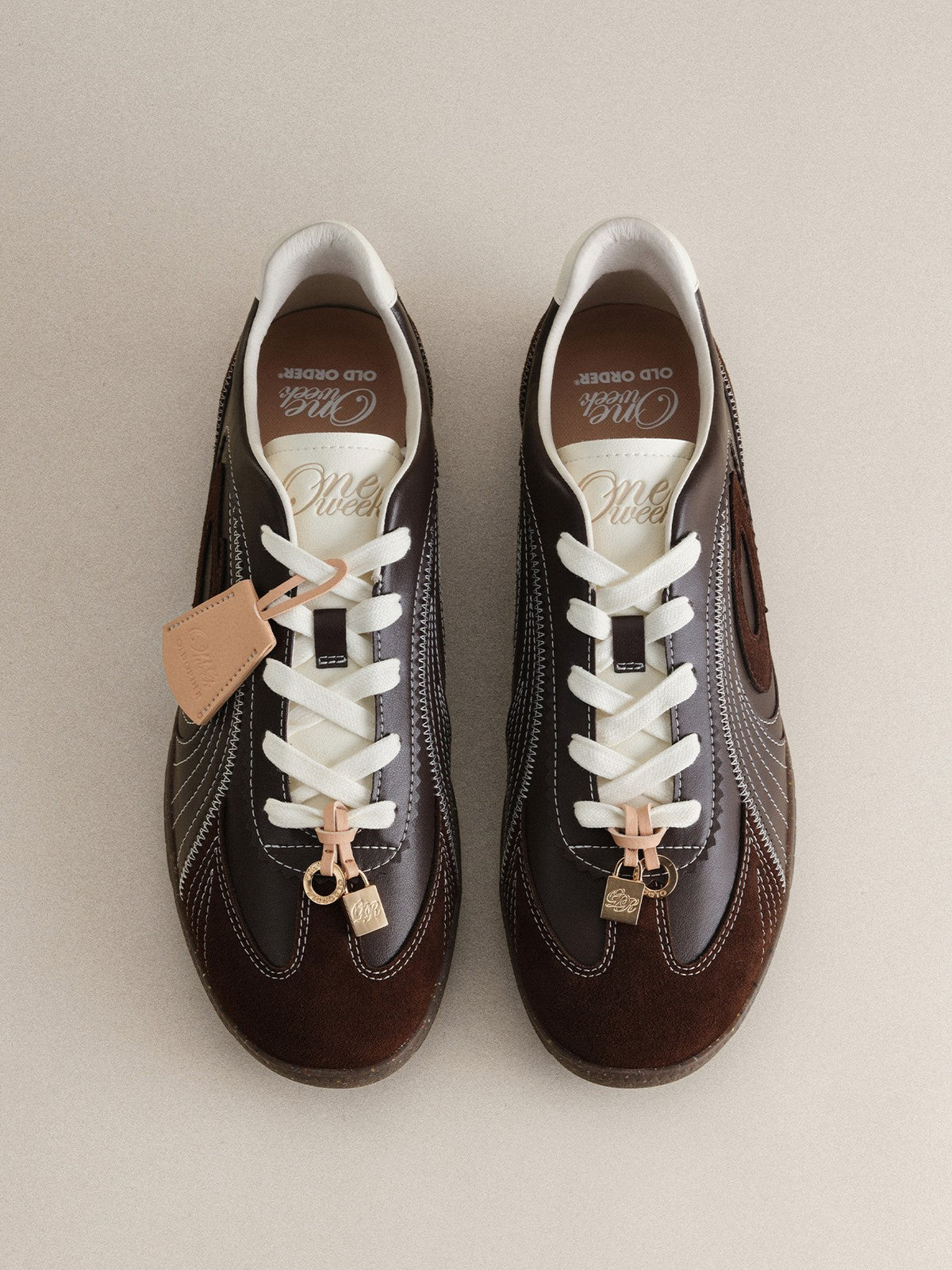 OLDORDER Dark Brown German Army Trainers in Brown