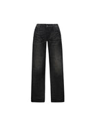 Fax copy express Curved Panel Dirty Wash Jeans in Gray
