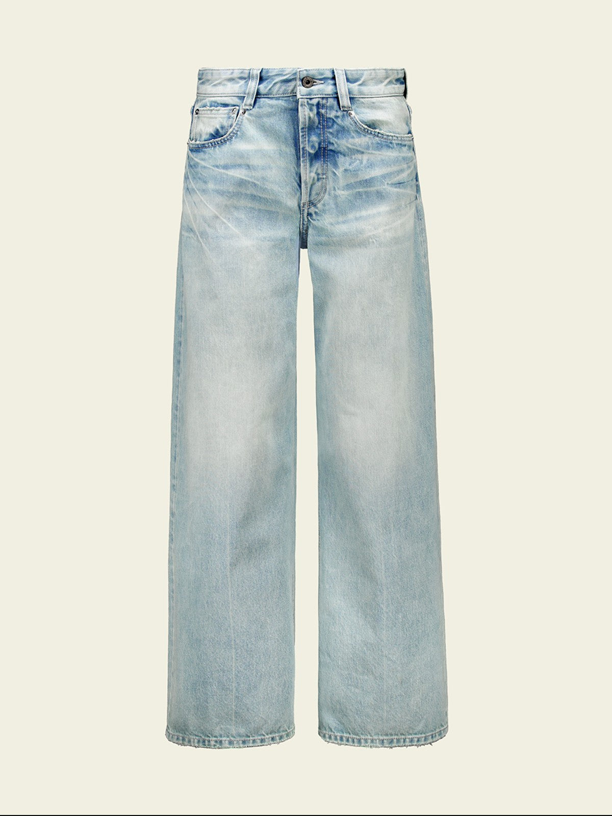 FaxCopyExpress Washed Cotton Gardener Jeans in Blue