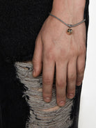 BLACKHEAD Two Tone Star Pendant Bracelet in Silver - On Model