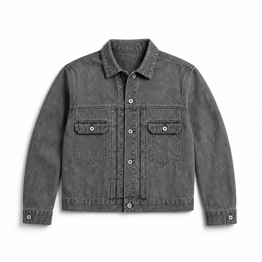 Mingstreet ASC launch still-life | UNKNOWNWORLD | Washed Grey Coated Trucker Jacket | Gray | background_redo_2026-06-21