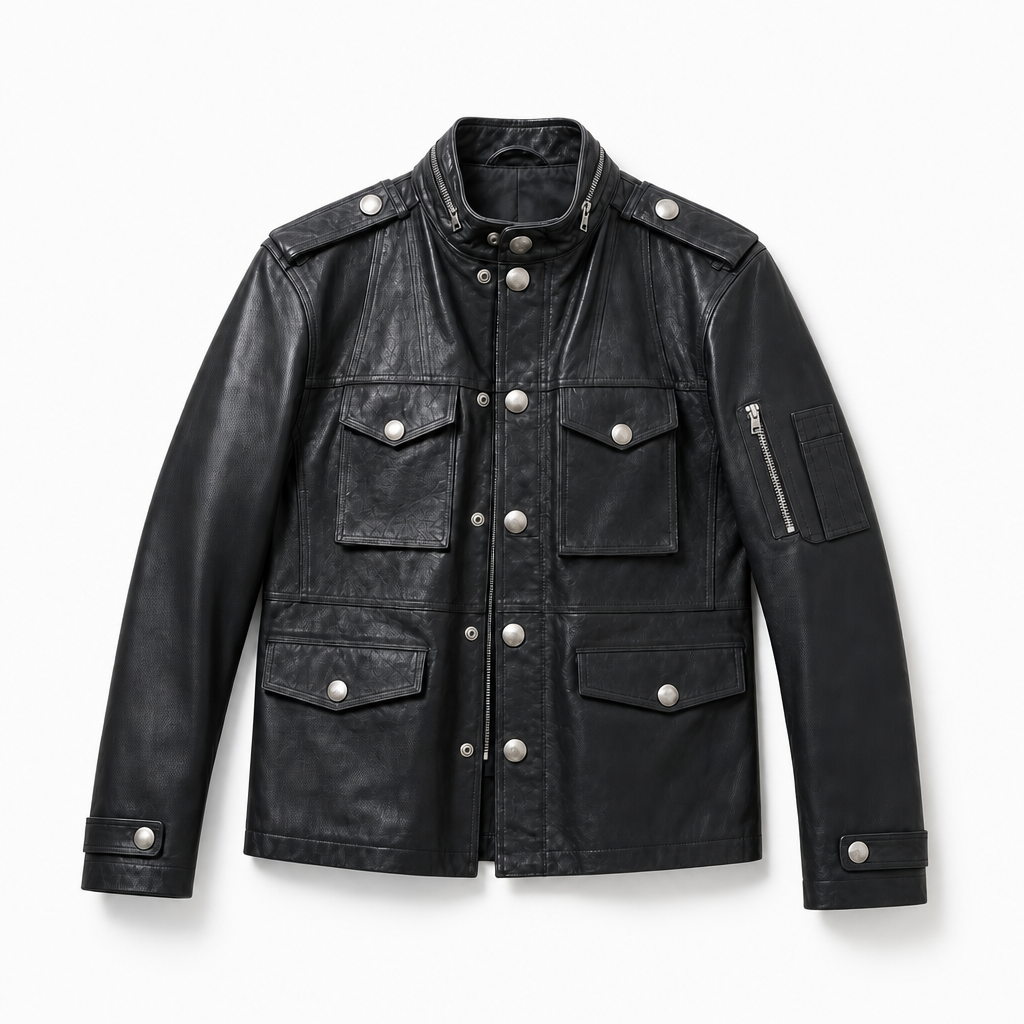 Mingstreet ASC launch still-life | UNKNOWNWORLD | Multi Pocket Horsehide Safari Jacket | Black | background_redo_2026-06-21