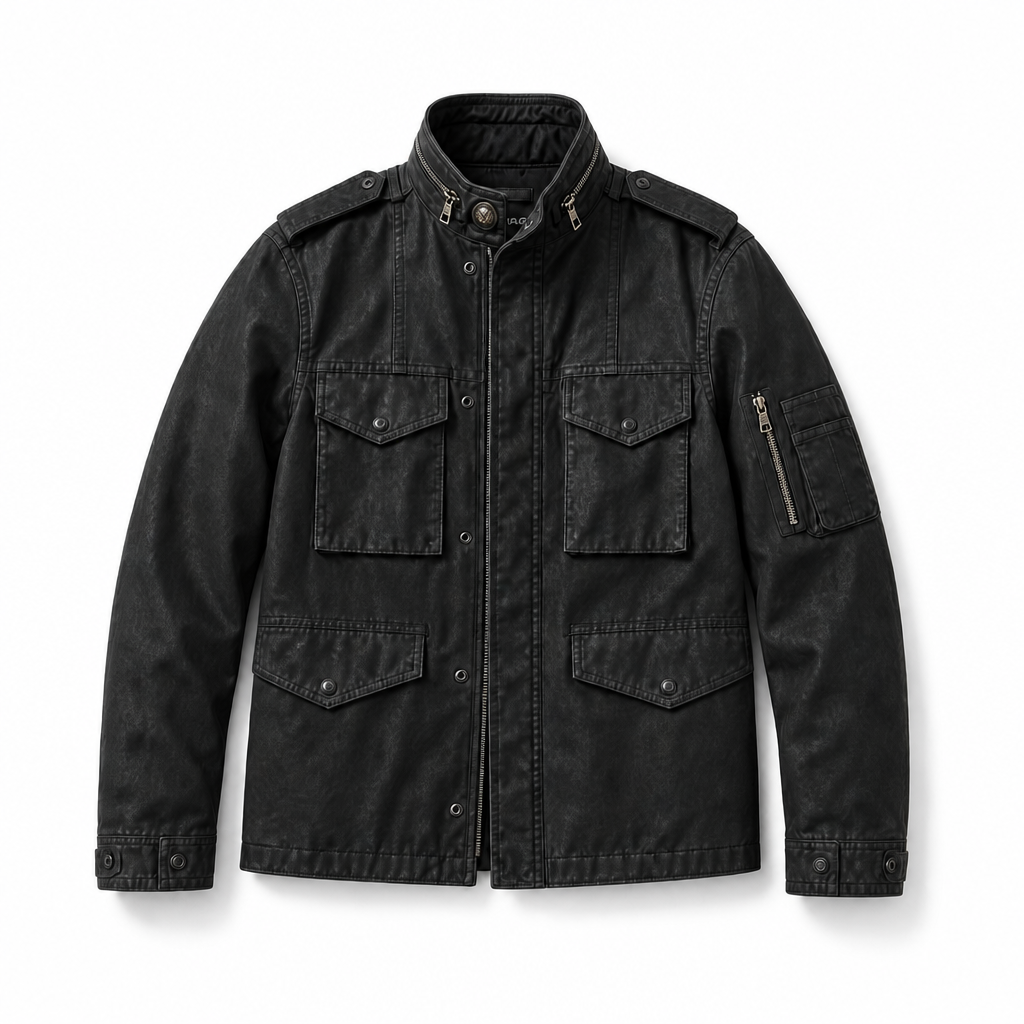 Mingstreet ASC launch still-life | UNKNOWNWORLD | Waxed Deconstructed M65 Jacket | Black | background_redo_2026-06-21