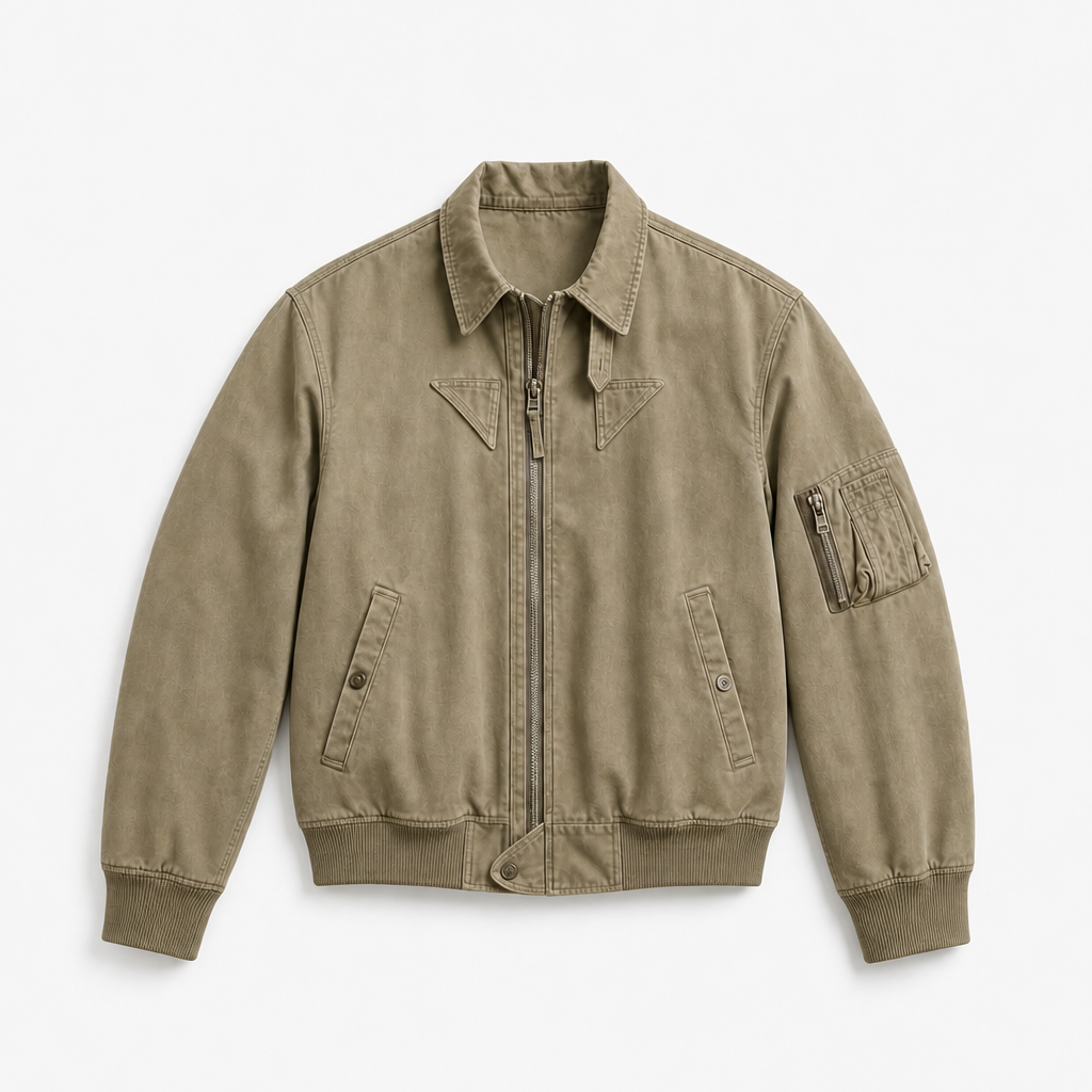 Mingstreet ASC launch still-life | USAGE | Washed Cotton Lyocell B 15 Bomber | Khaki | background_redo_2026-06-21