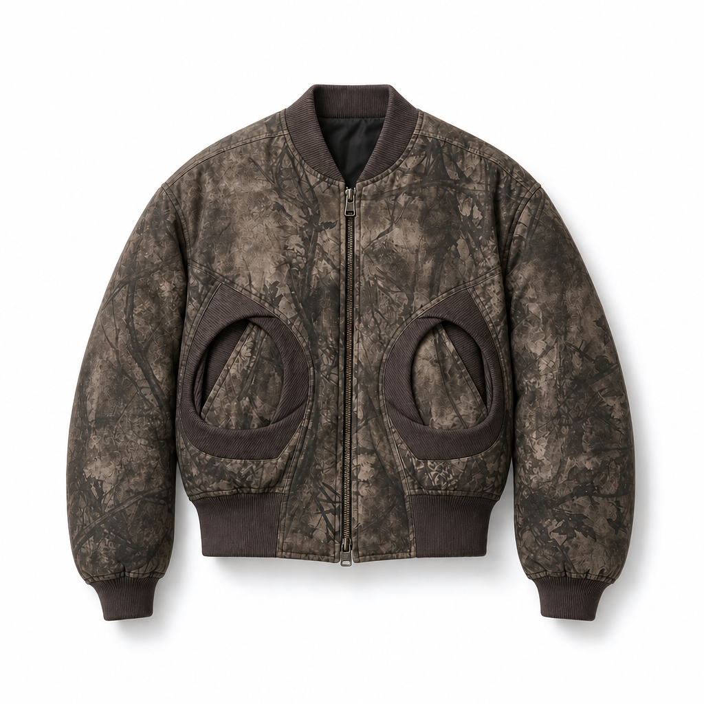 Mingstreet ASC launch still-life | D5ove | Forest Camo Padded Bomber Jacket | Brown | background_redo_2026-06-21