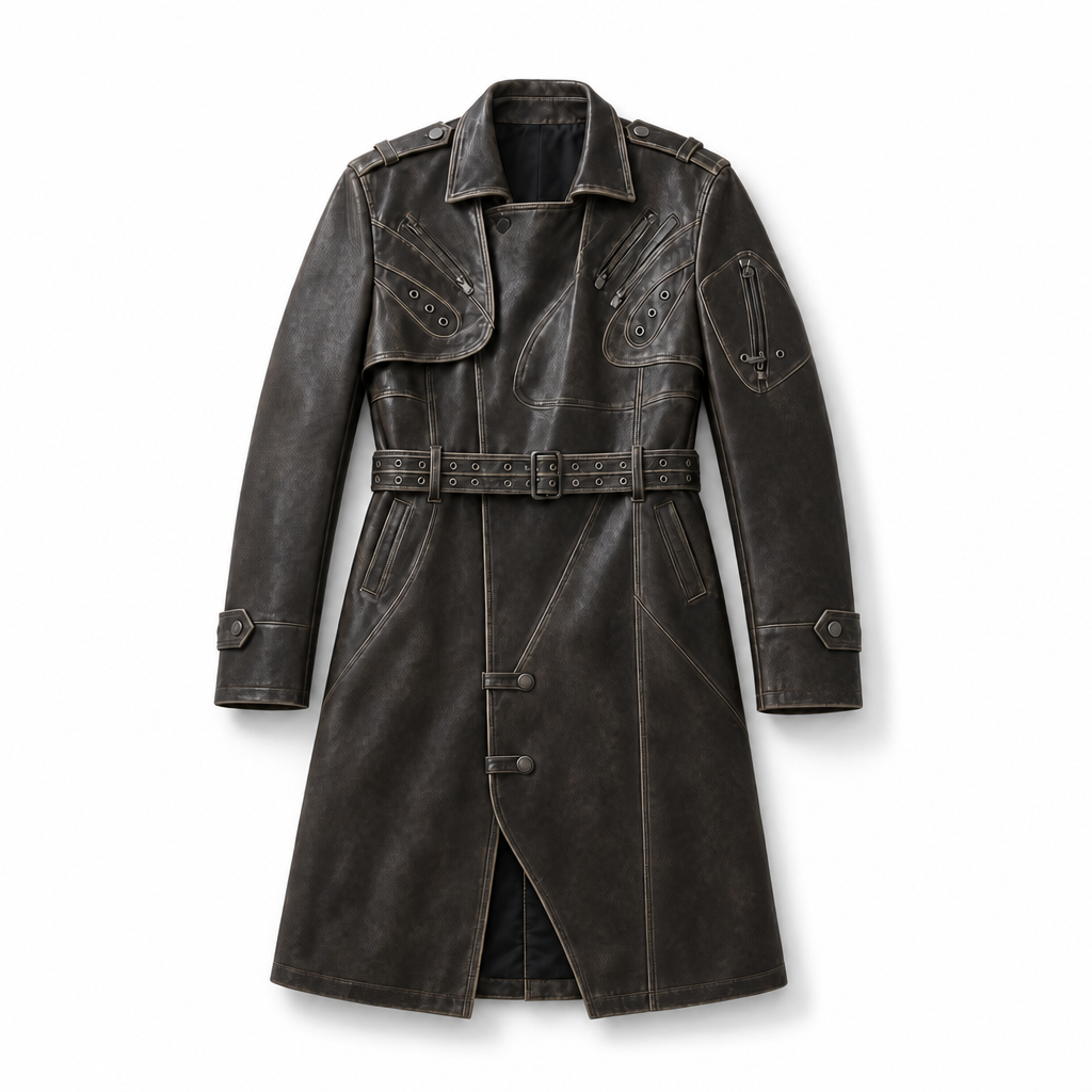 Mingstreet ASC launch still-life | PERSONSOUL | Distressed Calfskin Leather Trench Coat | Black | background_redo_2026-06-21