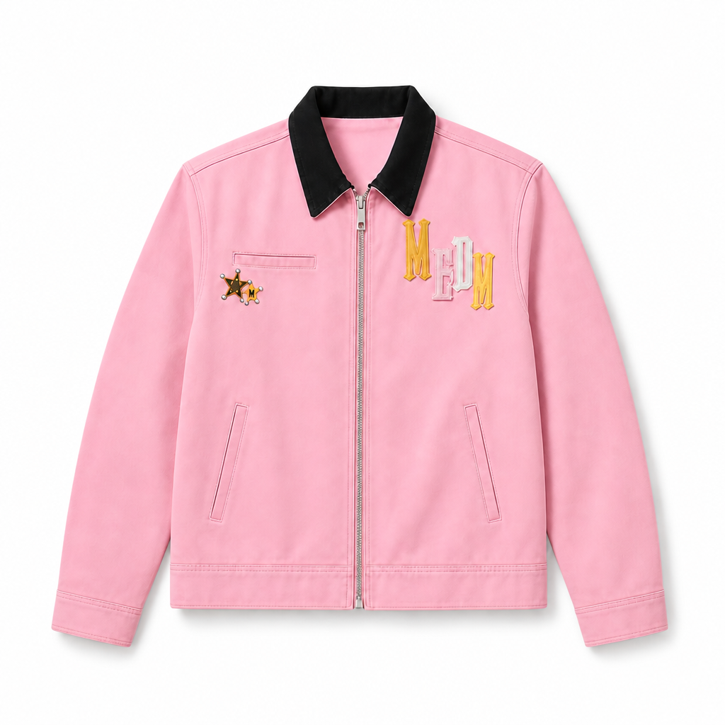 Mingstreet ASC launch still-life | MEDM | Leather Paneled Cotton Detroit Jacket | Pink | background_redo_2026-06-21