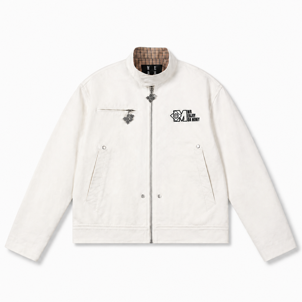 Mingstreet ASC launch still-life | MEDM | Plaid Collar Cotton Zip Up Jacket | White | background_redo_2026-06-21