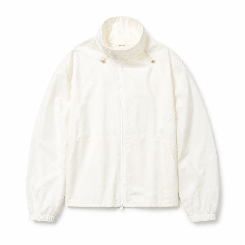 Mingstreet ASC launch still-life | SIMPLE PROJECT | Lightweight Offset Zip Jacket | White | background_redo_2026-06-21