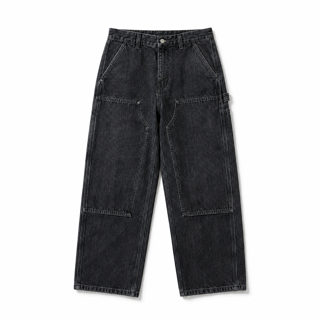 Mingstreet ASC launch still-life | USAGE | Washed Denim Double Knee Trousers | Black | background_redo_2026-06-21