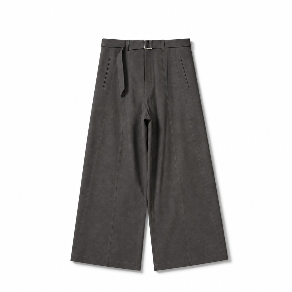 Mingstreet ASC launch still-life | SIMPLE PROJECT | Curved Seam Belted Wide Leg Trousers | Dark Gray | background_redo_2026-06-21