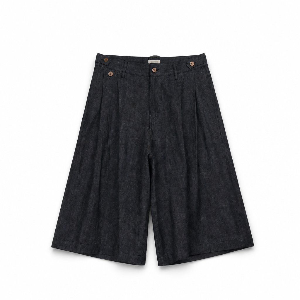 Mingstreet ASC launch still-life | SIMPLE PROJECT | Ramie Blend Selvedge Denim Cropped Shorts | Blue | background_redo_2026-06-21