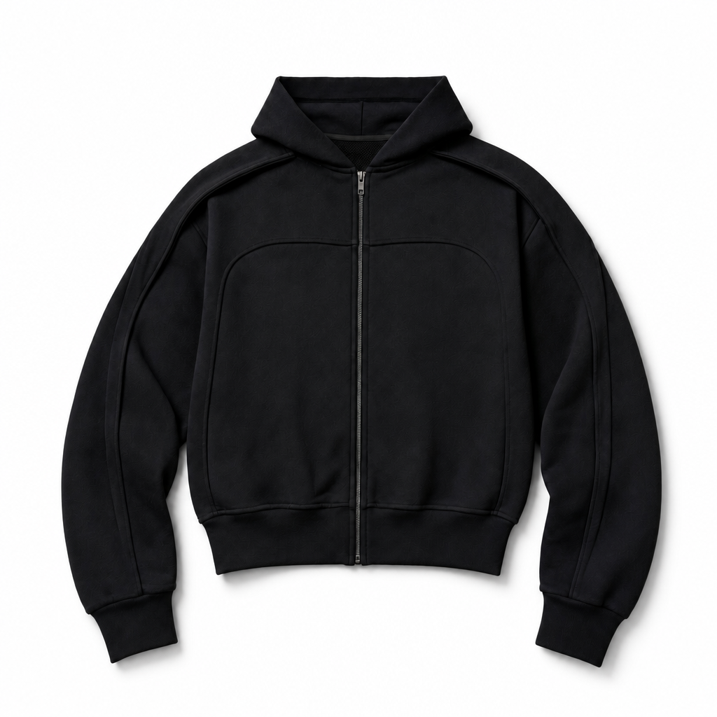 Mingstreet ASC launch still-life | JCAESAR STUDIO | Arch Panel Zip Up Hoodie | Black | background_redo_2026-06-21