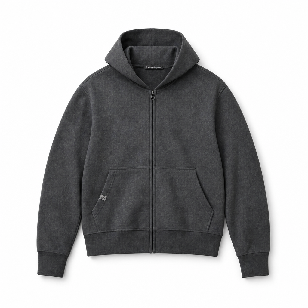 Mingstreet ASC launch still-life | FaxCopyExpress | Soft Cotton Blend Zip Up Hoodie | Gray | background_redo_2026-06-21