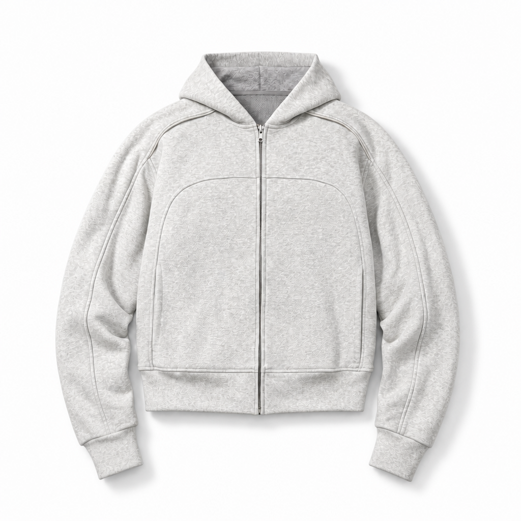 Mingstreet ASC launch still-life | JCAESAR STUDIO | Arch Panel Zip Up Hoodie | Light Gray | background_redo_2026-06-21