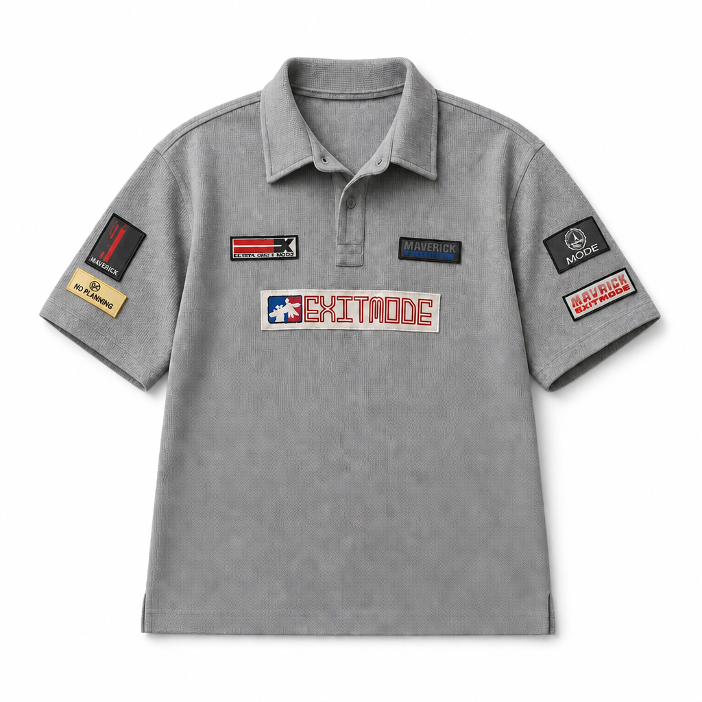 Mingstreet ASC launch still-life | BLINDNOPLAN | Waffle Knit Patch Polo Shirt | Gray | background_redo_2026-06-21