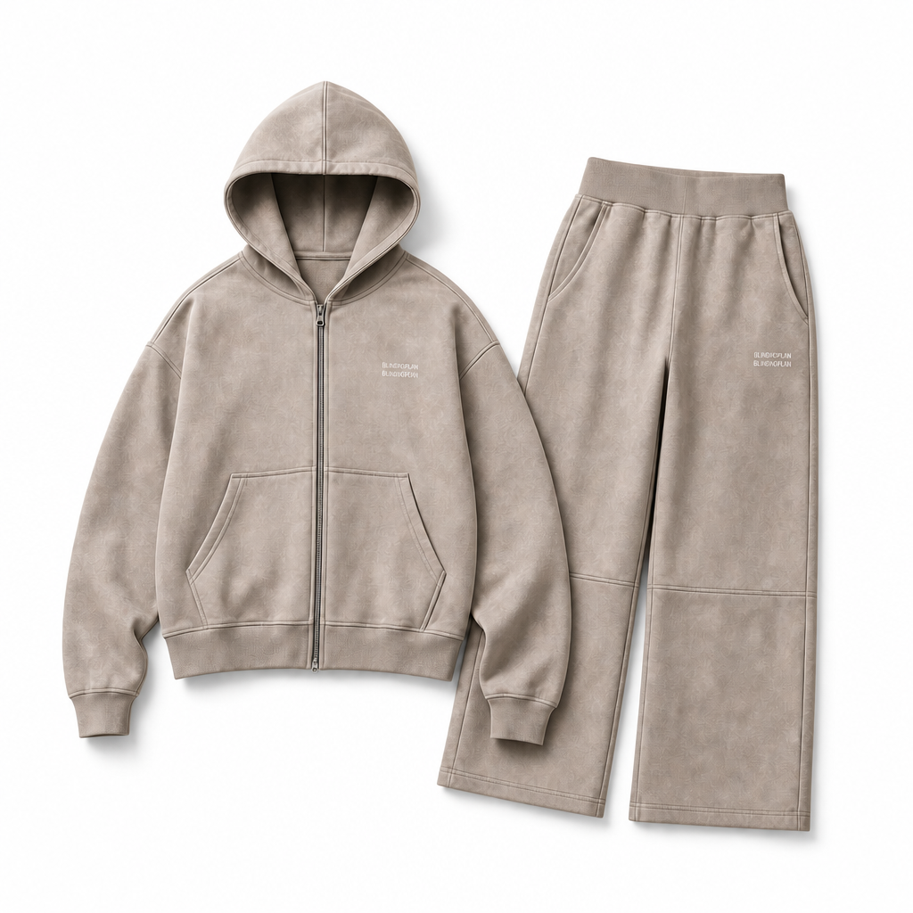 Mingstreet ASC launch still-life | BLINDNOPLAN | Metallic Logo Zip Hoodie Pants Set | Beige | background_redo_2026-06-21