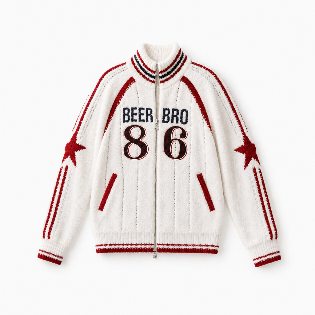 Mingstreet ASC launch still-life | BEERBRO | Varsity Patch Zip Up Cardigan | Off-White | background_redo_2026-06-21