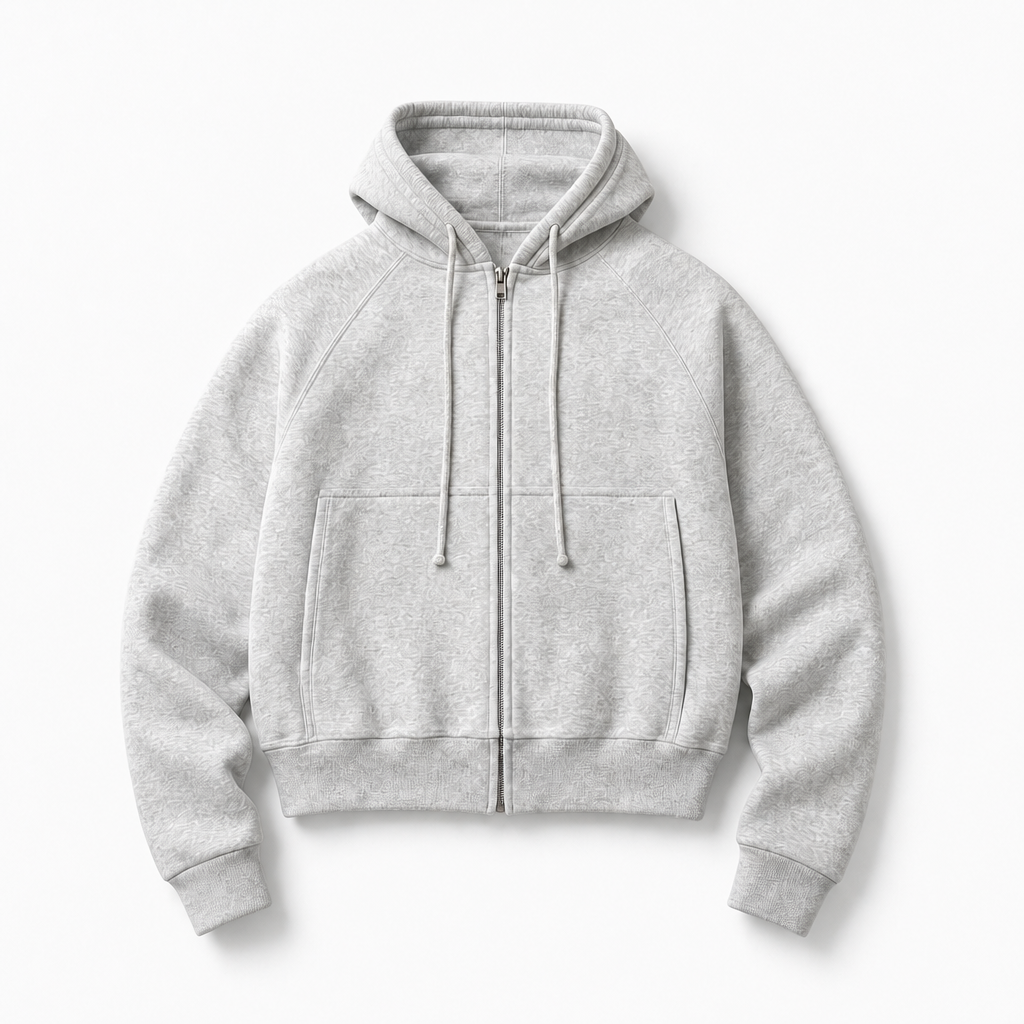 Mingstreet ASC launch still-life | JCAESAR STUDIO | Cotton Raglan Zip Up Hoodie | Gray | background_redo_2026-06-21