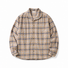 Mingstreet ASC launch still-life | SIMPLE PROJECT | Shawl Collar Crinkled Plaid Shirt | Khaki | background_redo_2026-06-21