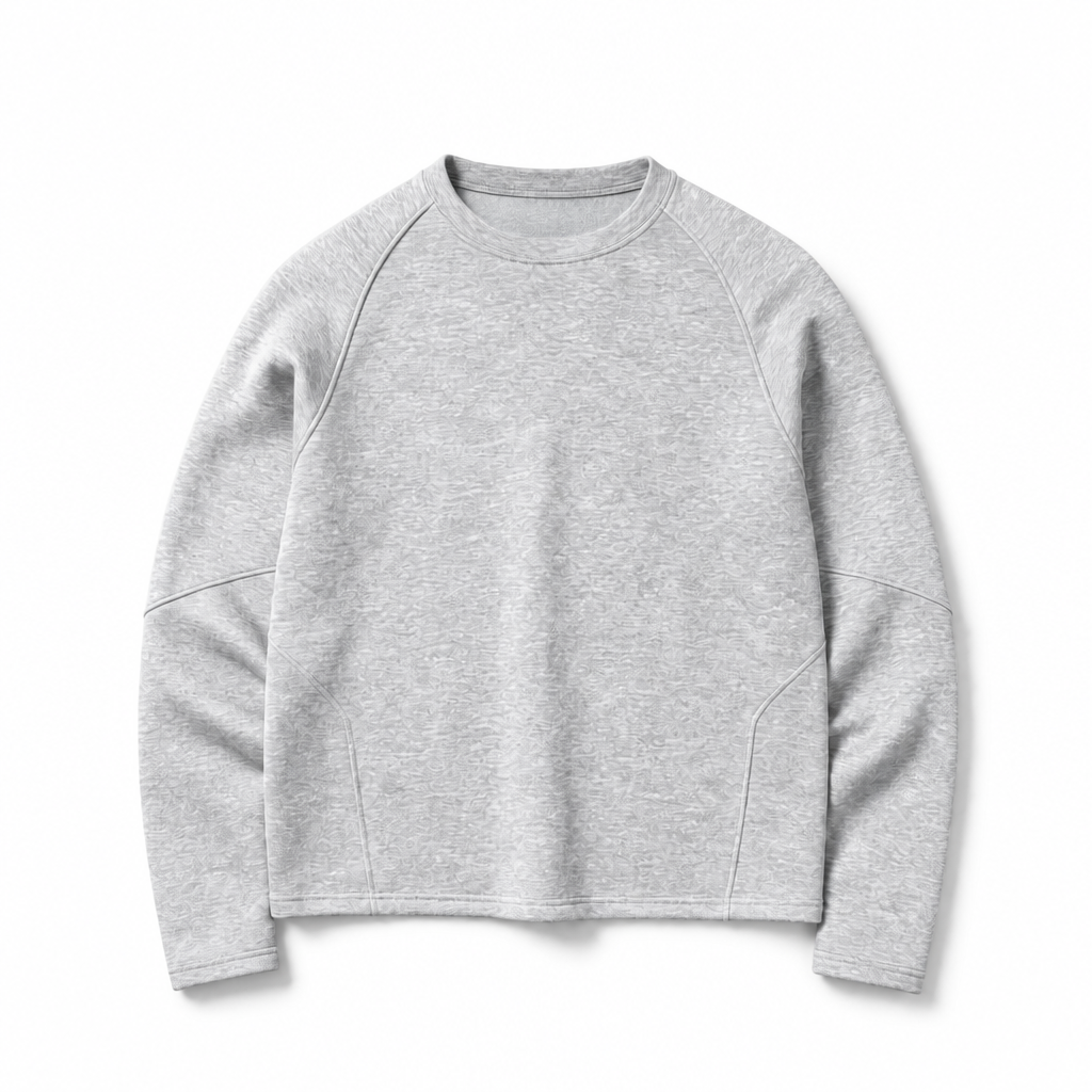 Mingstreet ASC launch still-life | JCAESAR STUDIO | Structural Seam Viscose Sweatshirt | Light Gray | background_redo_2026-06-21