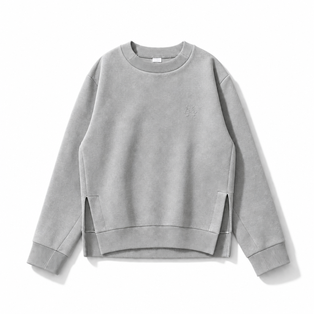 Mingstreet ASC launch still-life | SIMPLE PROJECT | Spacer Fabric Slit Hem Sweatshirt | Gray | background_redo_2026-06-21