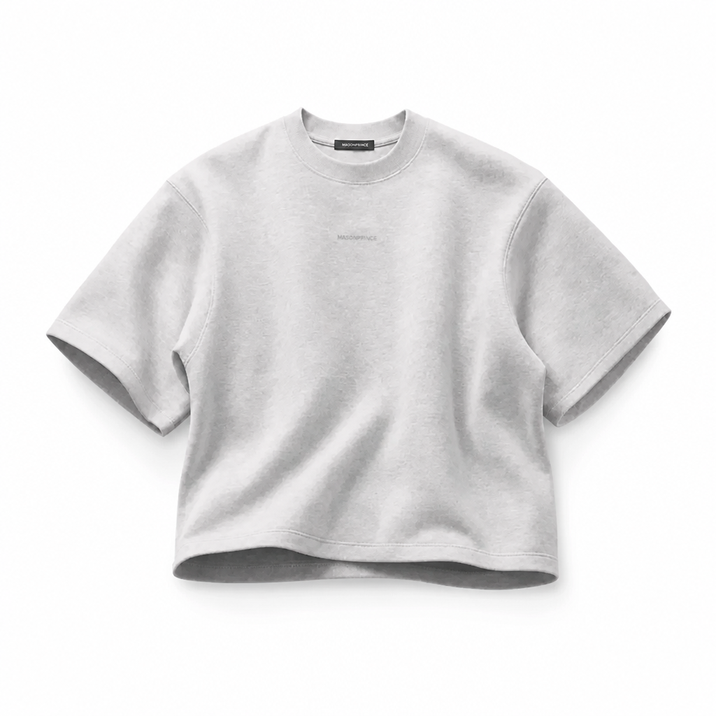 Mingstreet ASC launch still-life | MASONPRINCE | Structured Cropped T Shirt | Heather Gray | background_redo_2026-06-21