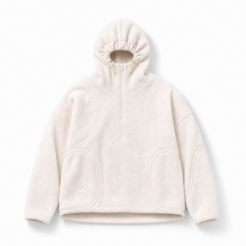 Mingstreet ASC launch still-life | D5ove | Sherpa Fleece Half Zip Sweatshirt | White | background_redo_2026-06-21