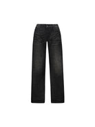 FaxCopyExpress Curved Panel Dirty Wash Jeans in Gray