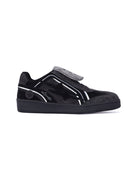 KILLWINNER Suede Panelled Low Top Sneakers in Black