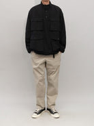 SOD Water Repellent Tapered Hiking Pants in Beige - On Male Model