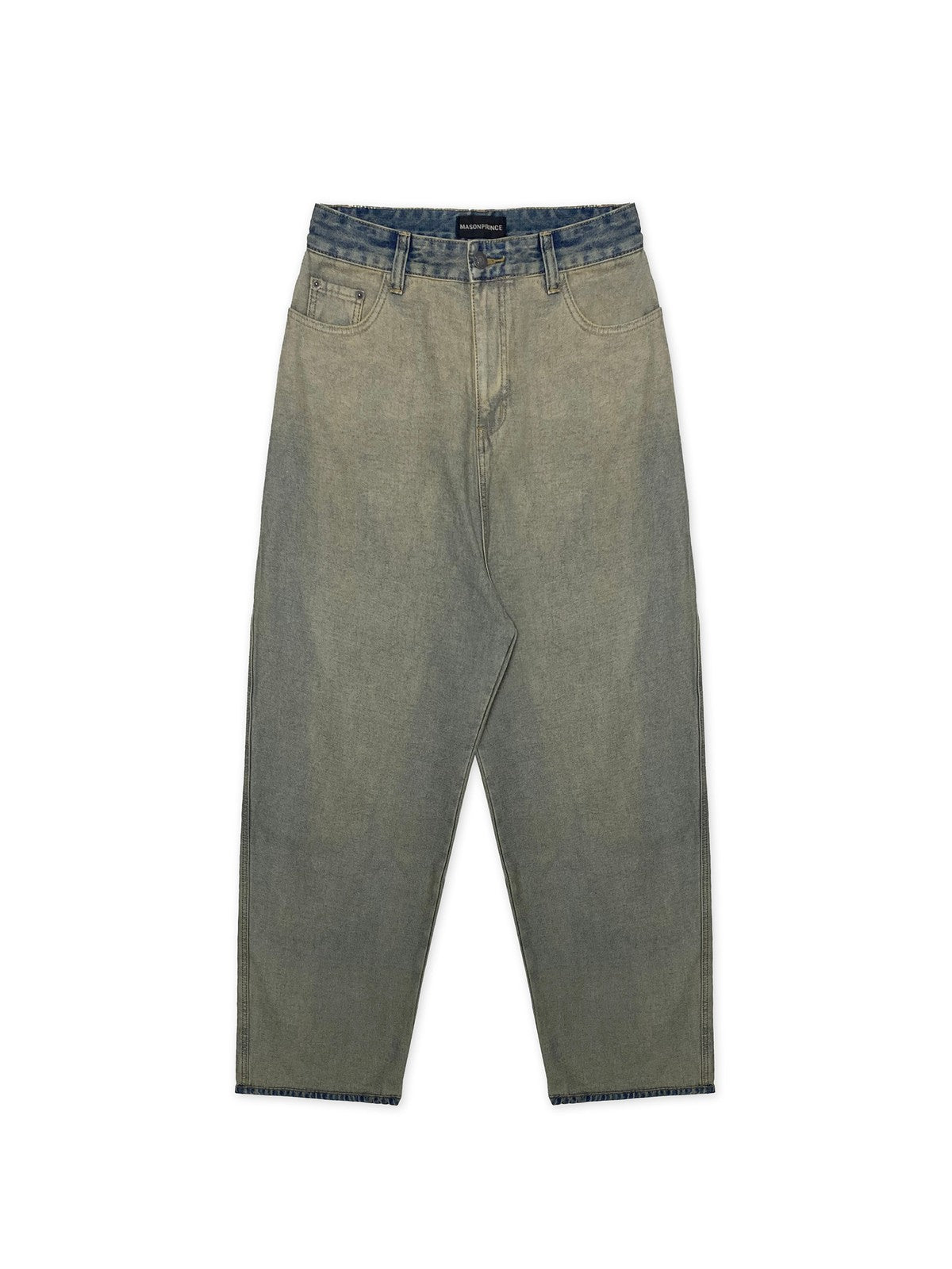 MASONPRINCE Inside Out Washed High Waisted Jeans in Denim
