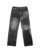 SOD Digital Print Wide Leg Jeans in Black
