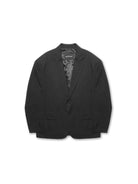 MASONPRINCE Minimalist Textured Two Button Blazer in Gray