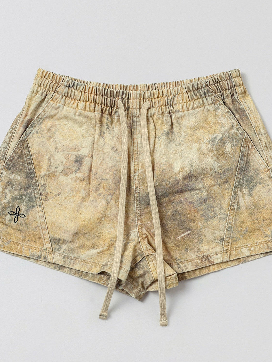 SMFK Cotton Blend Cargo Shorts in Beige