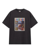 USAGE Heavyweight Graphic Cotton T Shirt in Dark Gray