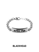 BLACKHEAD Call Me Steel Cuban Chain Bracelet in Silver